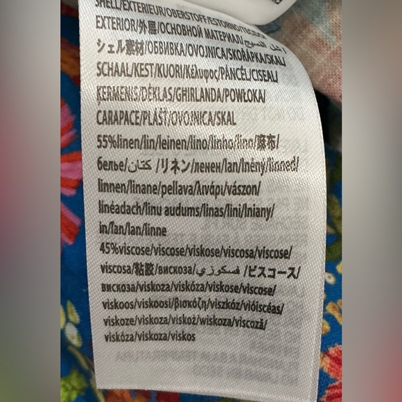 NWT Farm Rio Stitched Garden Blue Shorts Romper Blue Floral One Piece Small - Picture 12 of 12